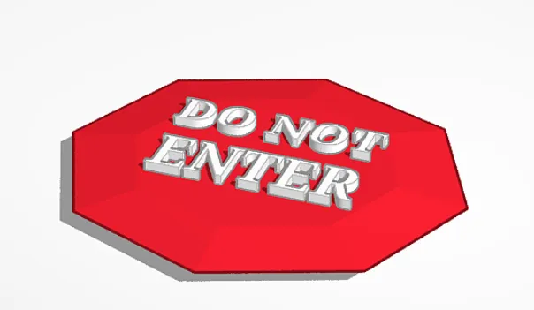 Do not enter sign