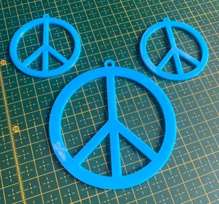 Peace earrings / pendant