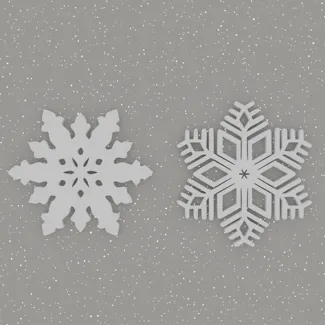 2 Snowflake Coasters