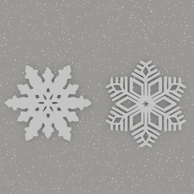 2 Snowflake Coasters