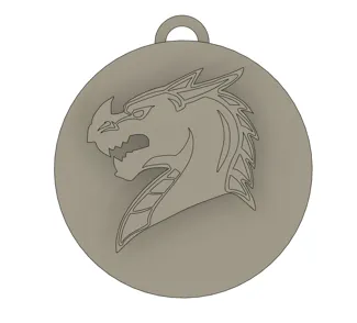 simple dragon keychain
