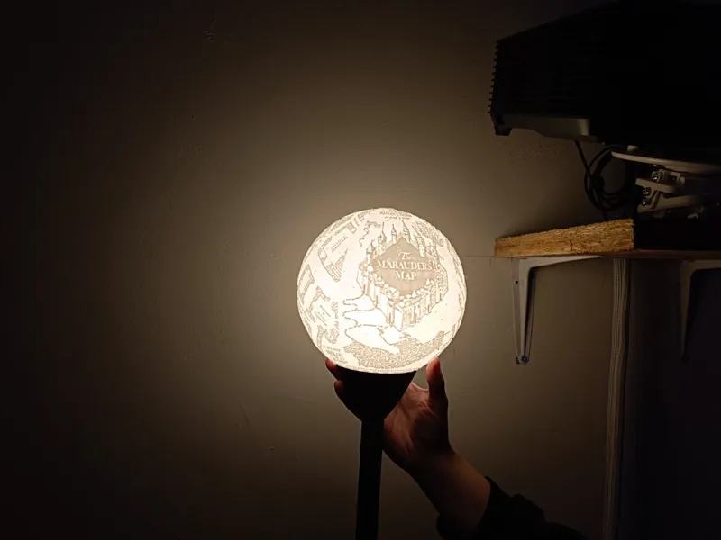 The Marauder`s Map Litho-Lamp
