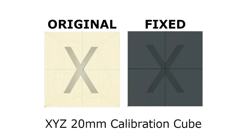 Fixed XYZ 20mm Calibration Cube
