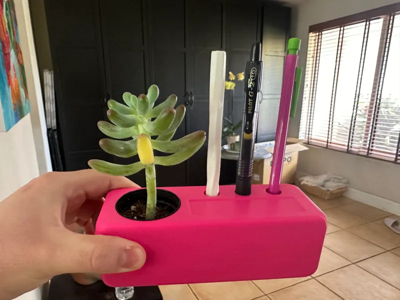 Plant pot pen holder