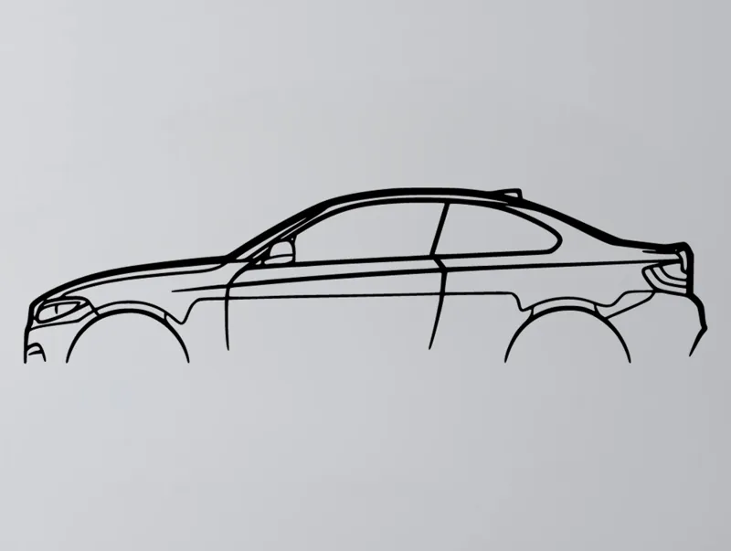 BMW M4 Silhouette Wall Art