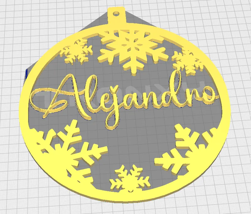 Guirnalda navideña con nombre Alejandro