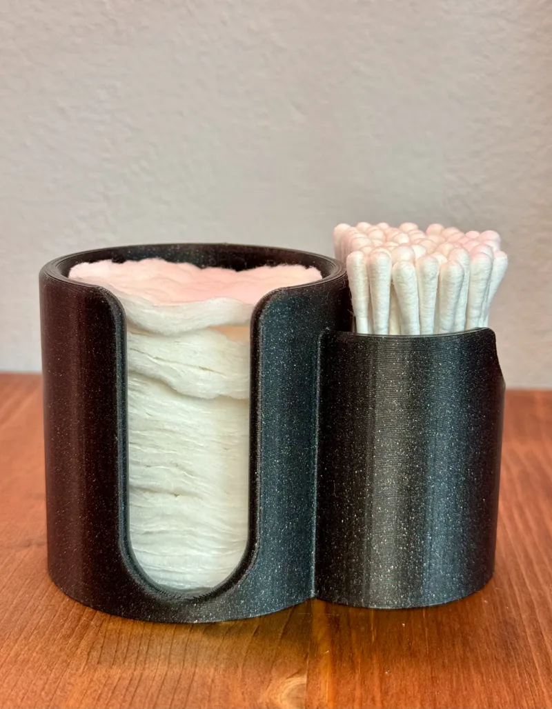 Cotton buds & makeup remover tampons holder