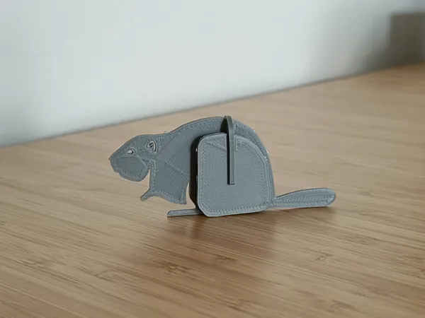 Carte-figurine castor à monter