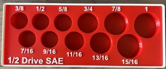 Gridfinity 1/2 inch Husky Socket Holders