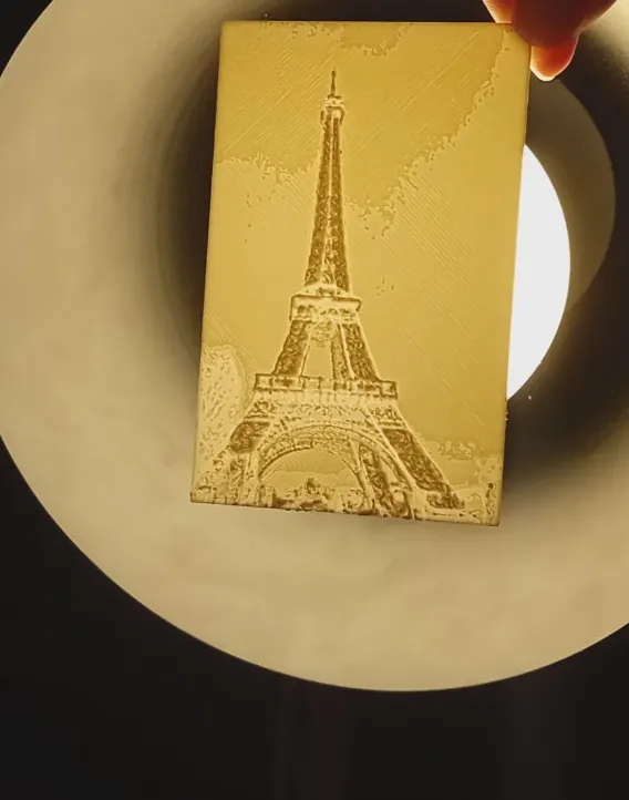 lithophane Eiffel tower
