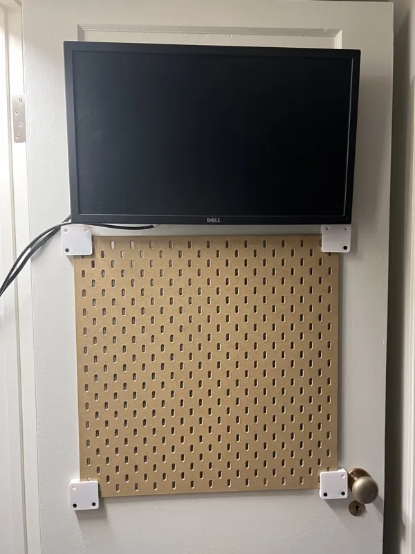 Ikea Pegboard "SKÅDIS" Door Mount: Outside Edge Mount