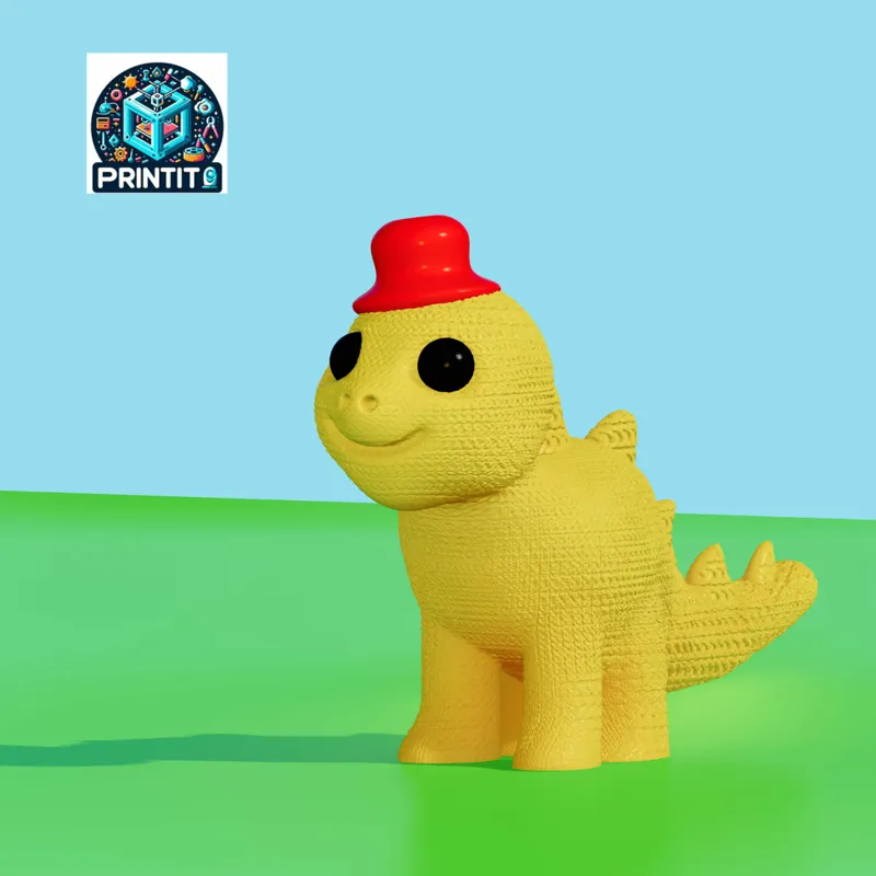 Cute knitted dino