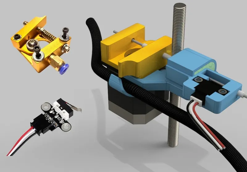 Filament Guide, Sensor, Cleaner & Cable management