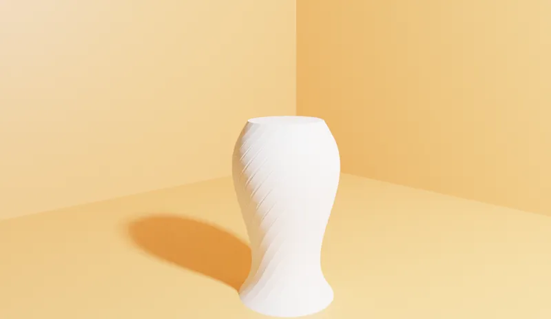 Vase with stripes
