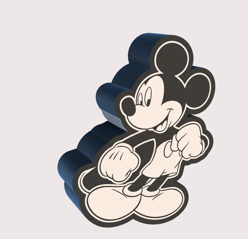 Mickey Mouse Lightbox Black and White Disney