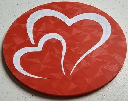 Cup Coaster with hearts