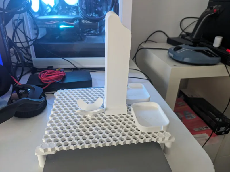 Laptop Organizer / Modular Hex Tray / Headset Stand