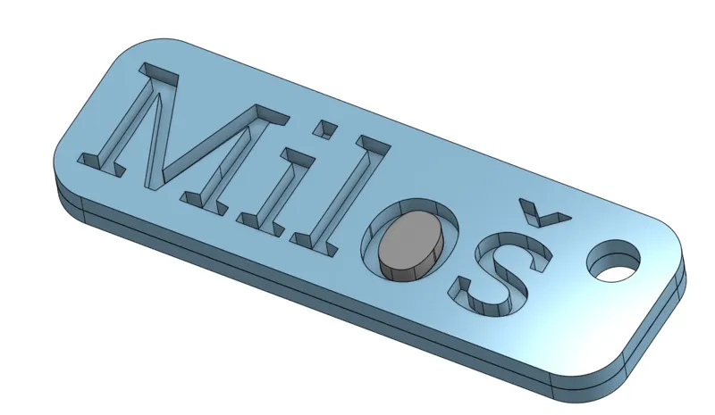 Simple name tag (with hole)