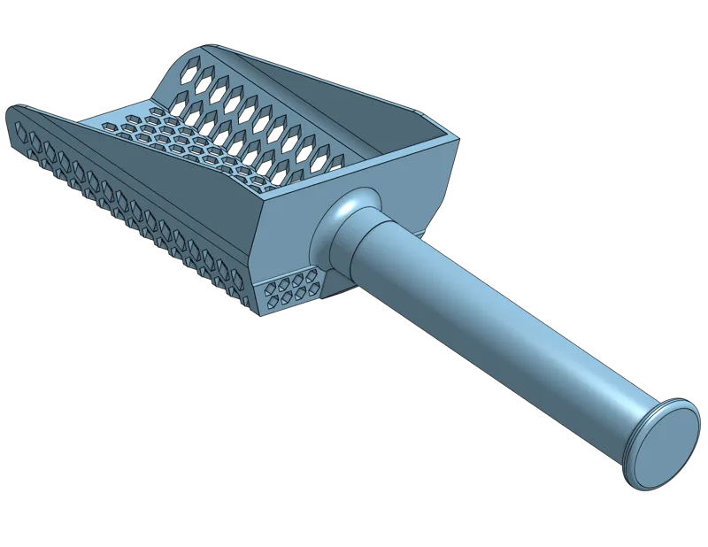 Hexagonal Cat Litter Scoop v3