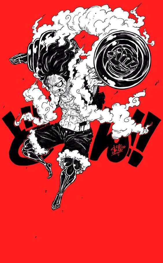 One Piece Gear 4 Luffy Silhouette - Hueforge