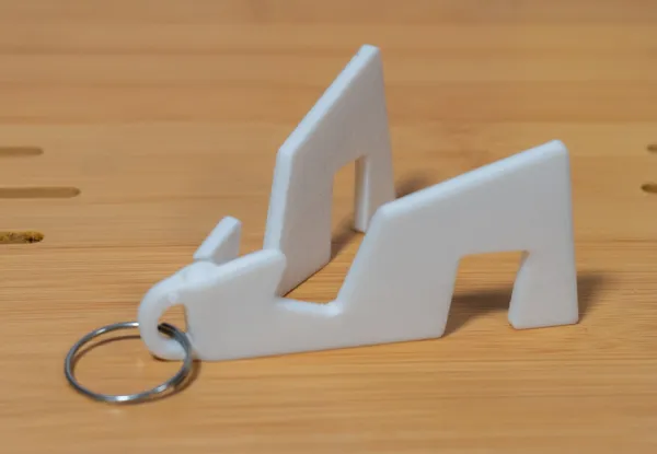 Porte-clés support téléphone pliable