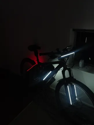Front handlebar mounted led channel for 5V neon strips