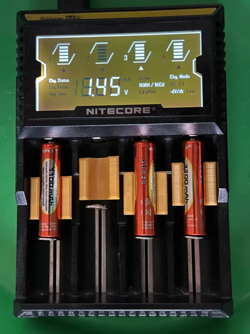 18650 to AAA Battery cradle for charging AAA batteries in multi-battery charger