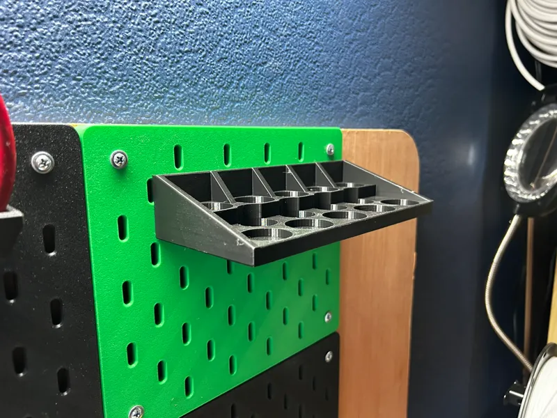 screw driver holder for ikea peg board 