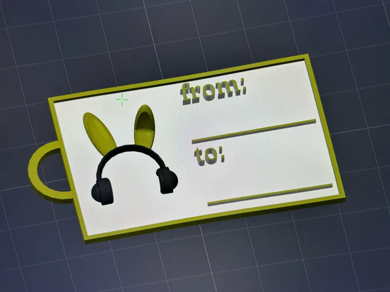 Gift Tag Easter Bunny Rabbit