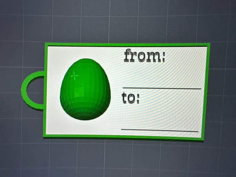 Gift Tag Easter Egg