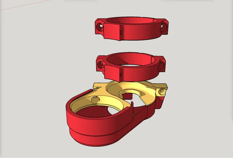 LowRider 3 CNC - Makita 700 Series Mount & removable dust shoe - REMIXED FOR 2.5" HOSE (v1.1)