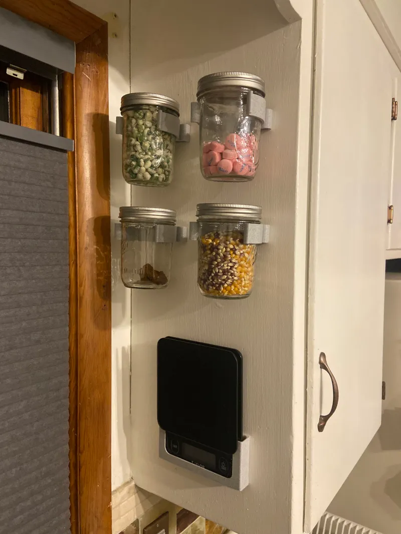 Wall-Mounted Mason Jar Holders
