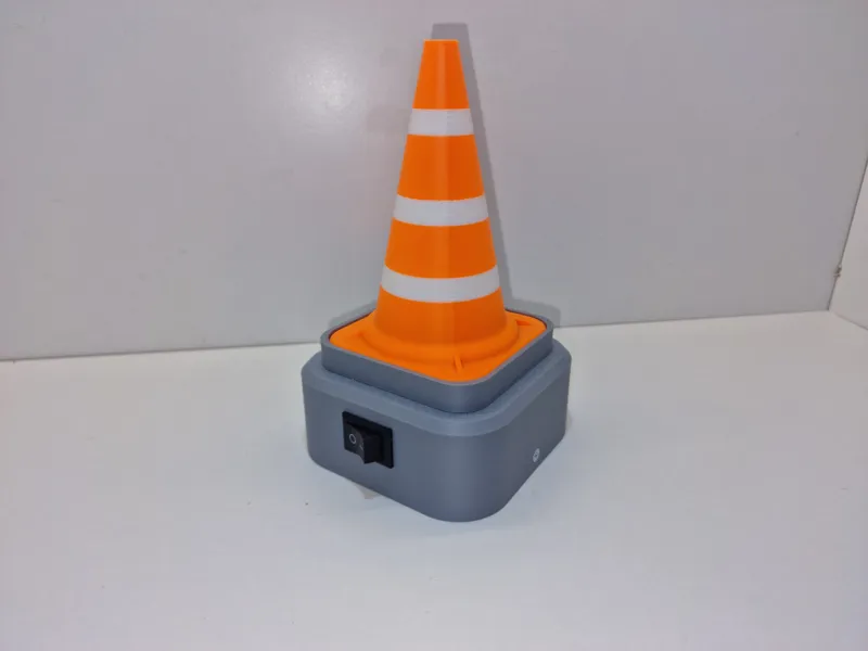 Desk lamp traffic cone