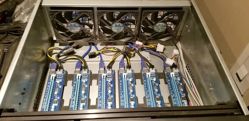GPU 1x to 16x bracket for mining rig