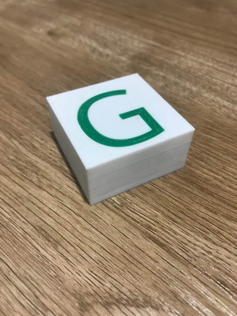 Duel colour test print Cube