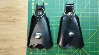 Template for leatherwork keyholder in shape of bat