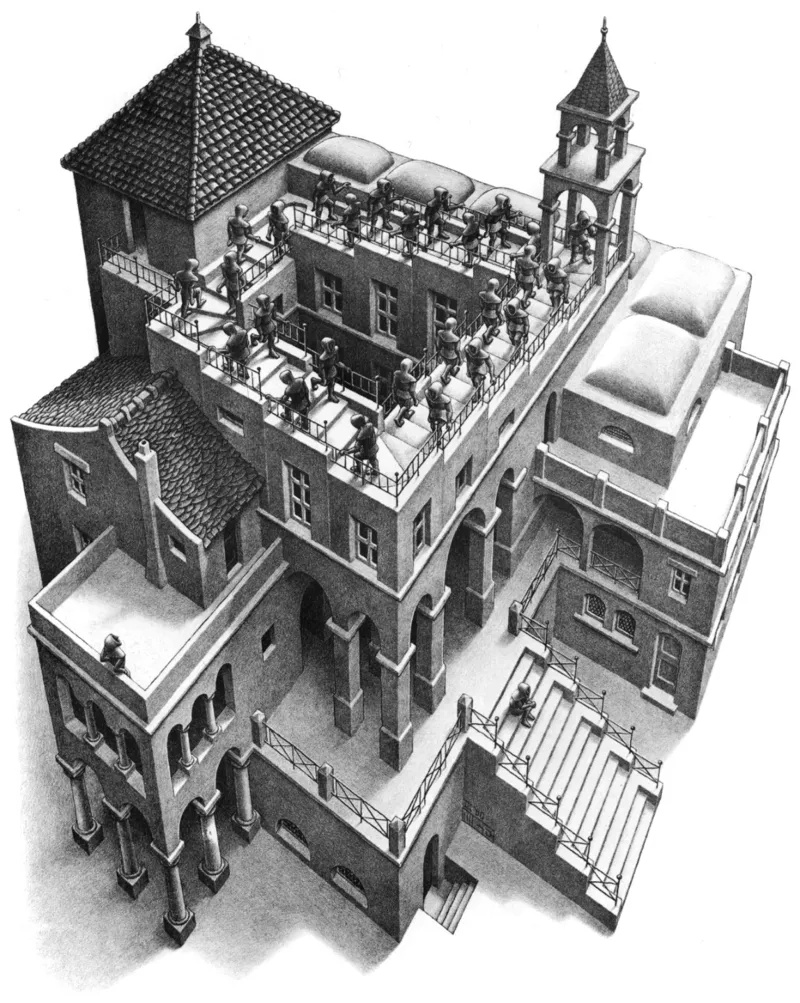 Escher - Ascending and Descending (Hueforge)