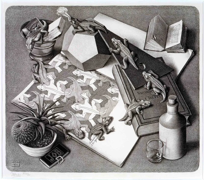 Escher - Reptiles (Hueforge)