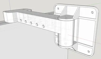 Monitor VESA arm and rotating support