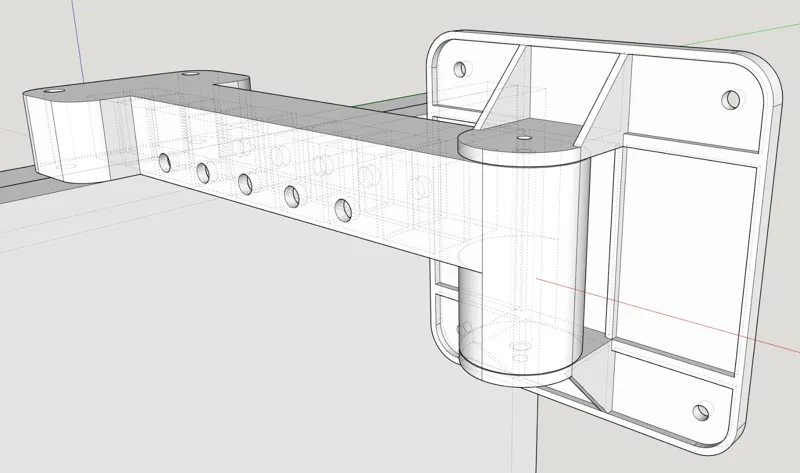 Monitor VESA arm and rotating support