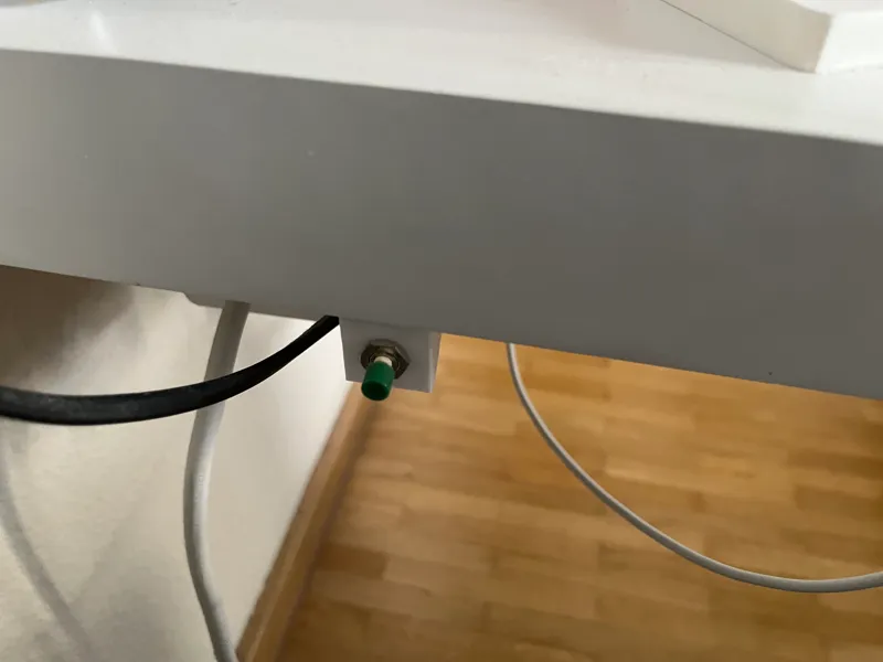 Under desk push-button mount