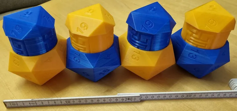 d20 puzzle: maze-puzzle inside 20-sided dice