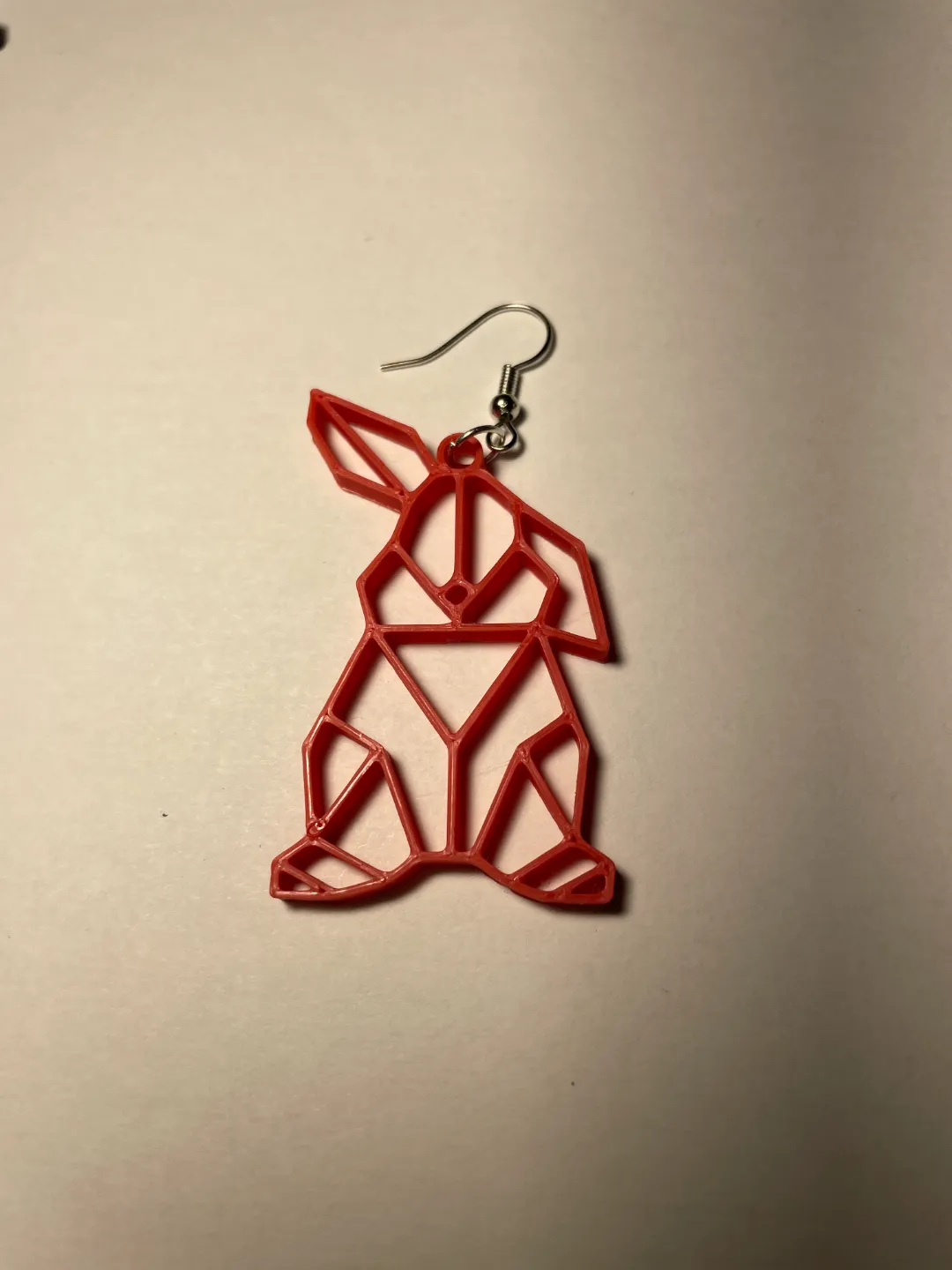 Geometric Bunny Animal Earrings / Keychain view 3