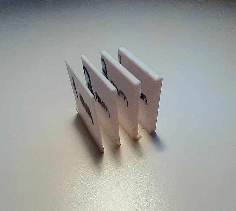 Wall samples as test sizes