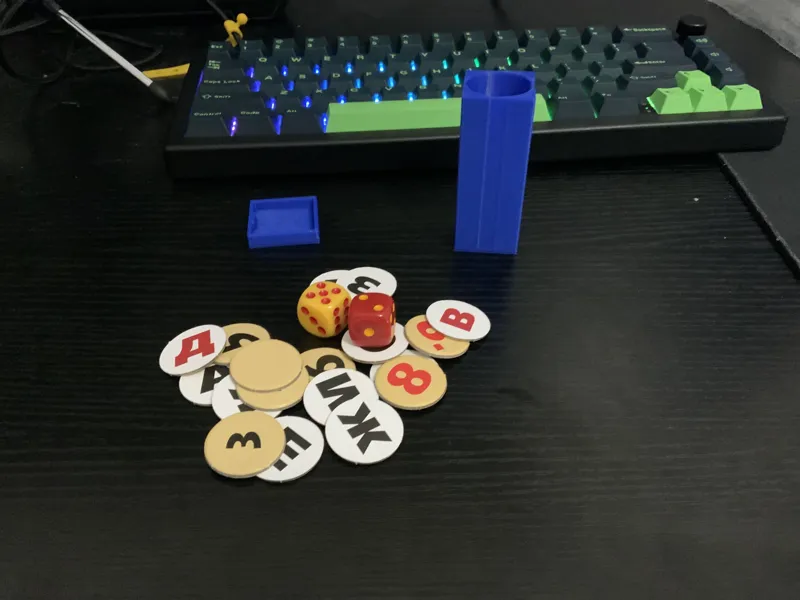 Catan Number Token and dice case