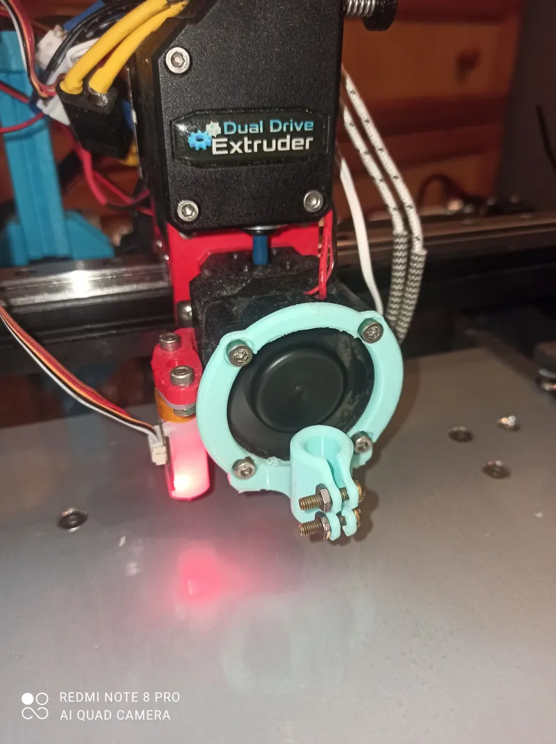 Dial indicator holder for EVA hotend or fan 40x40 (Update V2)