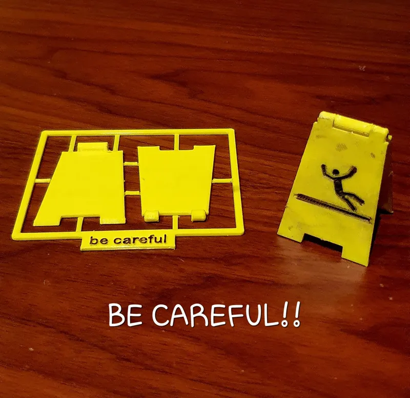 Be careful, wet flor