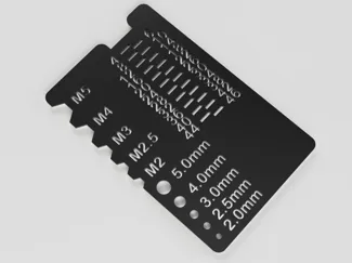 Screw measuring credit card