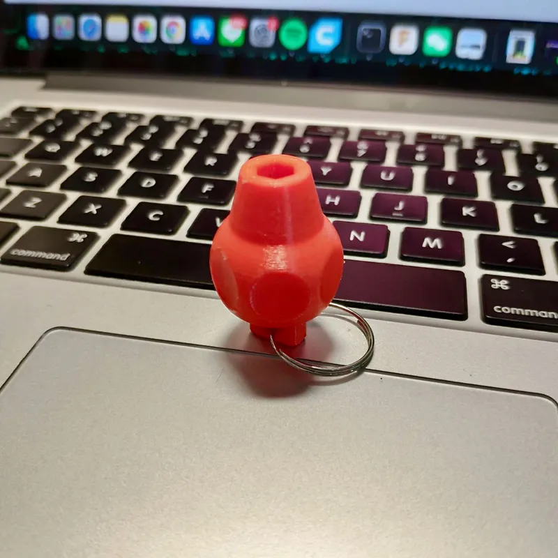 Compact key ring hex bit handle