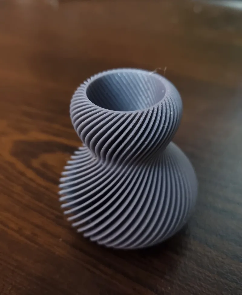 Futuristic ribbed vase